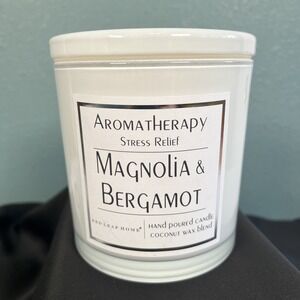 Red Leaf Home Stress Relief  Magnolia & Bergamot 24oz Jar Candle Coconut‎ / Wax